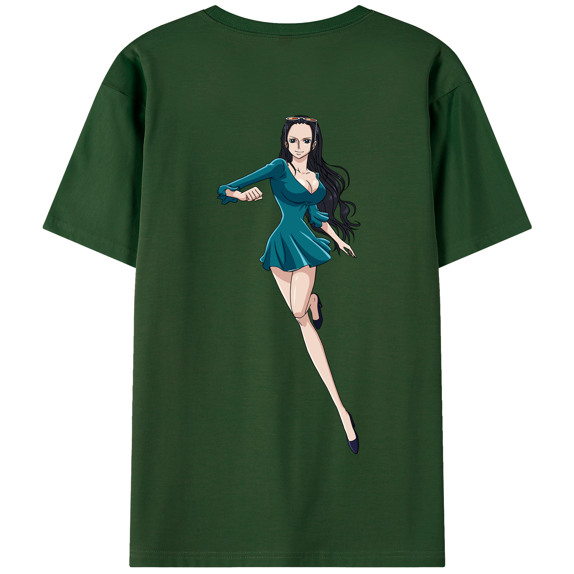 ワンピース ニコ・ロビン ONE PIECE Nico Robin 綿100％半袖Tシャツ（背面プリント）